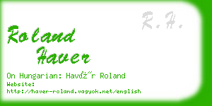 roland haver business card